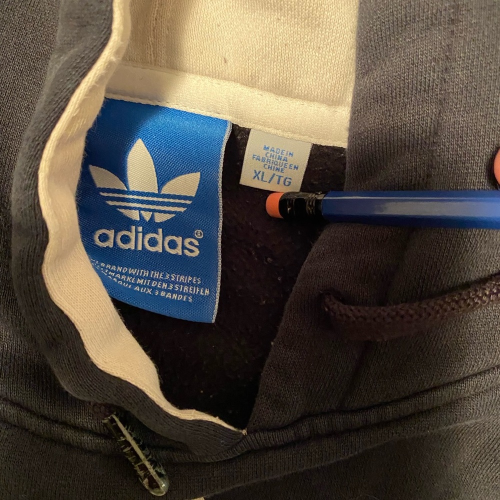 XL Adidas hoodie. A little faded but other than that no found flaws